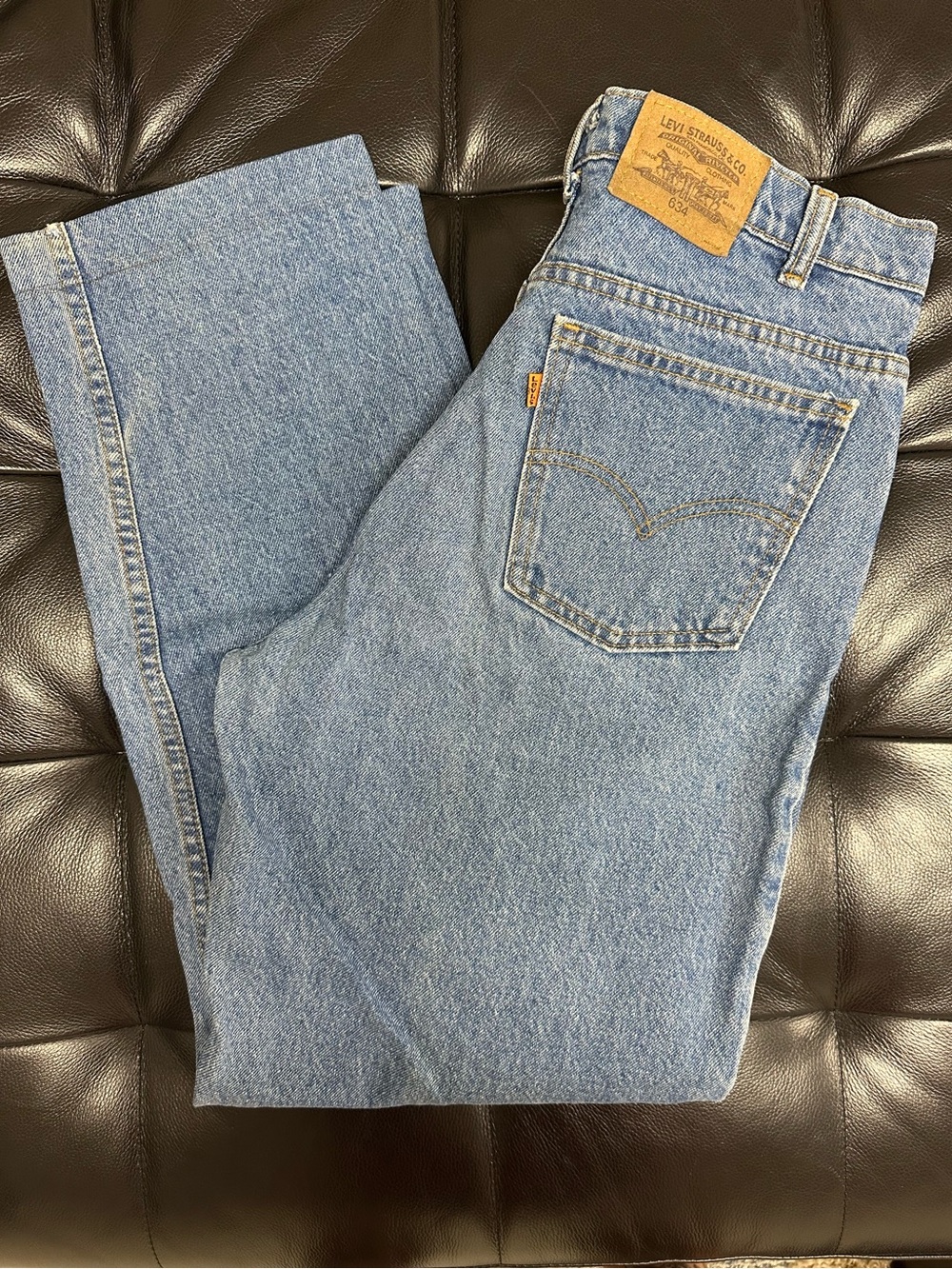 Vintage Levi's Orange-Tab Straight-Leg Blue Jeans